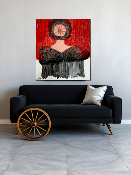 LA VEDOVA NERA - Acrilico su tela