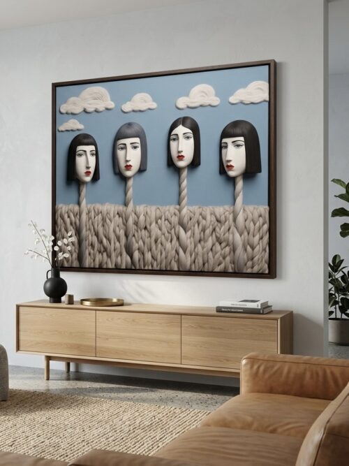 Campo di grano con spighe - Quadro stampa su tela